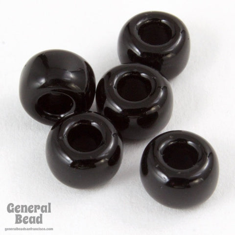3/0 Opaque Black Seed Bead (20 Gm) #JBE001-General Bead