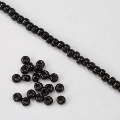 8/0 Opaque Black Seed Bead-General Bead