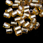 10/0 Silver Lined Gold Twist Hex Seed Bead (20 Gm) #JCH003-General Bead