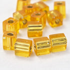 4mm Silver Lined Gold Cube Bead (20 Gm) #JCL002-General Bead