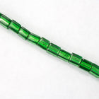 4mm Silver Lined Medium Green Cube Bead (20 Gm) #JCL004-General Bead