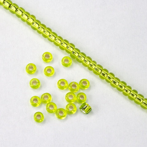 8/0 Silver Lined Chartreuse Seed Bead-General Bead