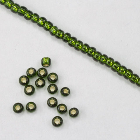 8/0 Silver Lined Olive Seed Bead-General Bead