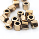 8/0 Metallic Gold Bronze Hex Seed Bead (20 gm) #JFG008-General Bead