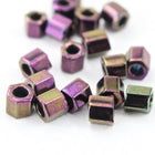 8/0 Metallic Purple Iris Hex Seed Bead (20 gm) #JFG009-General Bead