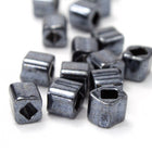 4mm Metallic Gunmetal Cube Bead (20 Gm) #JFL005-General Bead