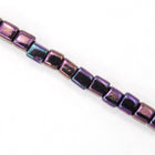 4mm Metallic Purple Iris Cube Bead (20 Gm) #JFL006-General Bead