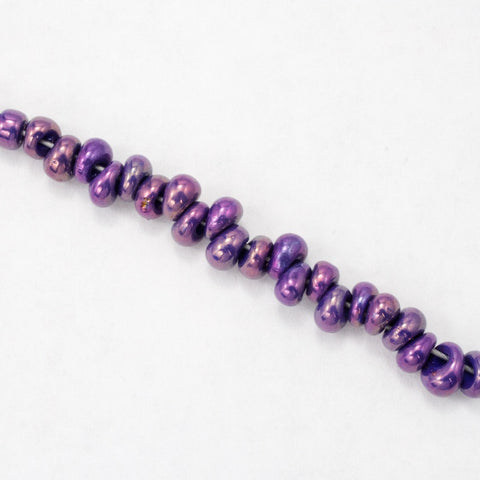 4mm Metallic Violet Magatama Bead-General Bead