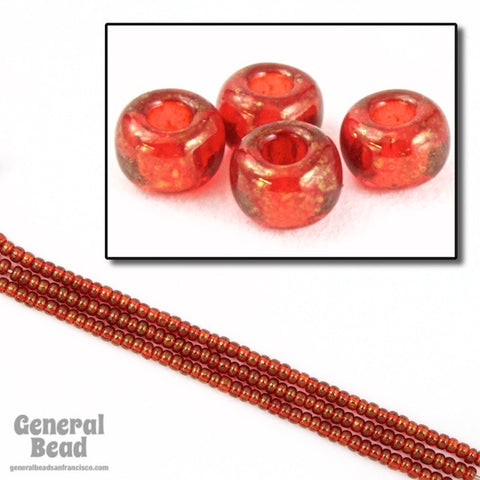11/0 Gold Luster Red Japanese Seed Bead-General Bead