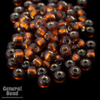 11/0 Semi Matte Gold Lined Dark Topaz Japanese Seed Bead-General Bead