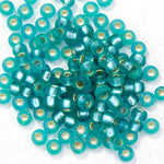 15/0 Semi Matte Gold Lined Teal Japanese Seed Bead-General Bead