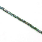 8/0 Grey Lined Green Hex Seed Bead (20 gm) #JJG001-General Bead
