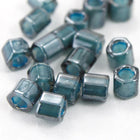 8/0 Teal Lined Smoke Luster Hex Seed Bead (20 gm) #JJG009-General Bead