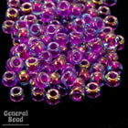 11/0 Fuchsia Lined Aqua AB Japanese Seed Bead-General Bead