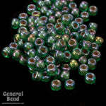 11/0 Tan Lined Emerald AB Japanese Seed Bead-General Bead