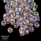 11/0 Light Amethyst Lined Champagne AB Japanese Seed Bead-General Bead