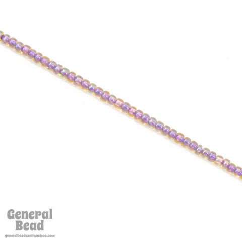 11/0 Light Amethyst Lined Champagne AB Japanese Seed Bead-General Bead
