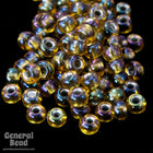 11/0 Black Lined Light Topaz AB Japanese Seed Bead-General Bead