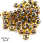 11/0 Black Lined Light Topaz AB Japanese Seed Bead-General Bead