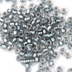 15/0 Lined Crystal/Steel Blue Pearl Japanese Seed Bead-General Bead