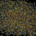 15/0 Lined Amber/Blue AB Japanese Seed Bead-General Bead