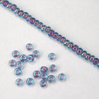 8/0 Fuchsia Lined Aqua AB Seed Bead-General Bead