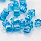 8/0 Transparent Aqua AB Hex Seed Bead (20 gm) #JKG006-General Bead