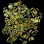 Size 2 Silver Lined Yellow AB Japanese Bugle (10 Gm, 40 Gm, 1/2 Kilo) #JLB014-General Bead