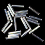 Size 5 Silver Lined Crystal AB Japanese Bugle (10 Gm, 40 Gm, 1/2 Kilo) #JLD001-General Bead