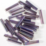 Size 5 Silver Lined Amethyst AB Japanese Bugle (10 Gm, 40 Gm, 1/2 Kilo) #JLD006-General Bead