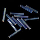 Size 5 Silver Lined Light Sapphire AB Japanese Bugle (10 Gm, 40 Gm, 1/2 Kilo) #JLD011-General Bead