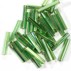 Size 5 Silver Lined Peridot AB Japanese Bugle (10 Gm, 40 Gm, 1/2 Kilo) #JLD012-General Bead