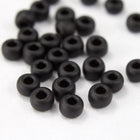 8/0 Matte Opaque Black Seed Bead-General Bead