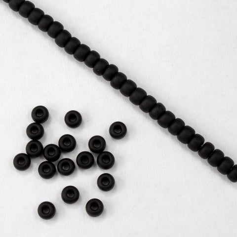 8/0 Matte Opaque Black Seed Bead-General Bead