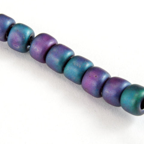 3/0 Matte Metallic Blue Iris Seed Bead-General Bead