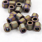 8/0 Matte Metallic Khaki Iris Hex Seed Bead (20 gm) #JQG007-General Bead