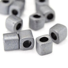 4mm Matte Gunmetal Cube Bead (20 Gm) #JQL001-General Bead