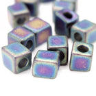 4mm Matte Black AB Cube Bead (20 Gm) #JRL002-General Bead