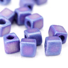 4mm Matte Cobalt AB Cube Bead (20 Gm) #JRL003-General Bead