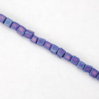 4mm Matte Cobalt AB Cube Bead (20 Gm) #JRL003-General Bead