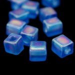 4mm Matte Sapphire AB Cube Bead (20 Gm) #JRL004-General Bead