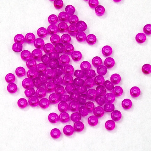 15/0 Dyed Transparent Fuchsia Japanese Seed Bead-General Bead