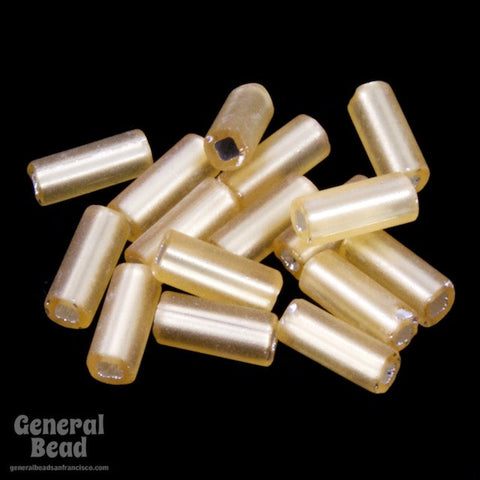 Size 2 Silver Lined Matte Gold Japanese Bugle (10 Gm, 40 Gm, 1/2 Kilo) #JWB001-General Bead