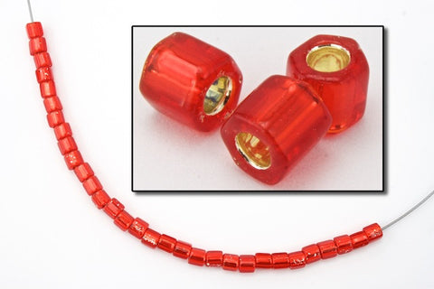 5/0 Silver Lined Ruby Hex Japanese Seed Bead (20 gm) #JXS004-General Bead