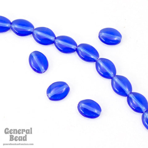 6mm x 8mm Transparent Sapphire Oval Bead (50 Pcs) #KBA004-General Bead