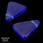 15mm x 19mm Matte Sapphire Triangle Bead #KCA004-General Bead