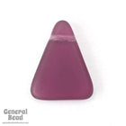15mm x 19mm Matte Amethyst Triangle Bead (6 Pcs) #KCA009-General Bead