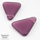 15mm x 19mm Matte Amethyst Triangle Bead (6 Pcs) #KCA009-General Bead