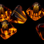 8mm x 10mm Transparent Topaz Pyramid Bead (25 Pcs) #KEA007-General Bead