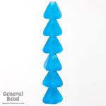 8mm x 10mm Matte Capri Blue Pyramid Bead-General Bead